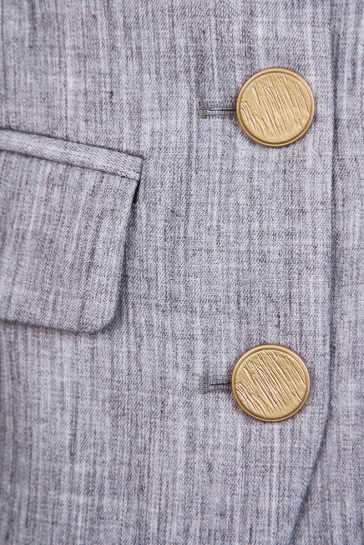 Harper Tailored Vest Top In French Grey