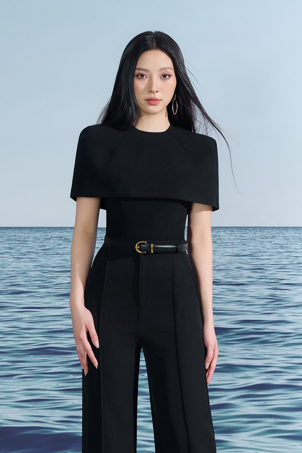 Katherine Removable Cape Top In Classic Black