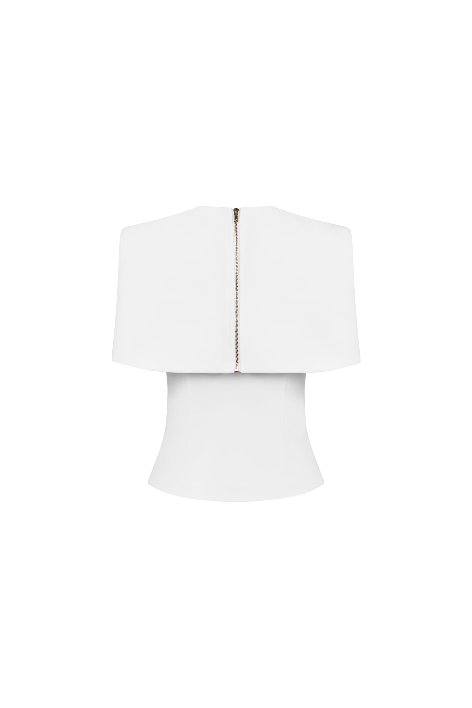 Katherine Removable Cape Top In Iconic White