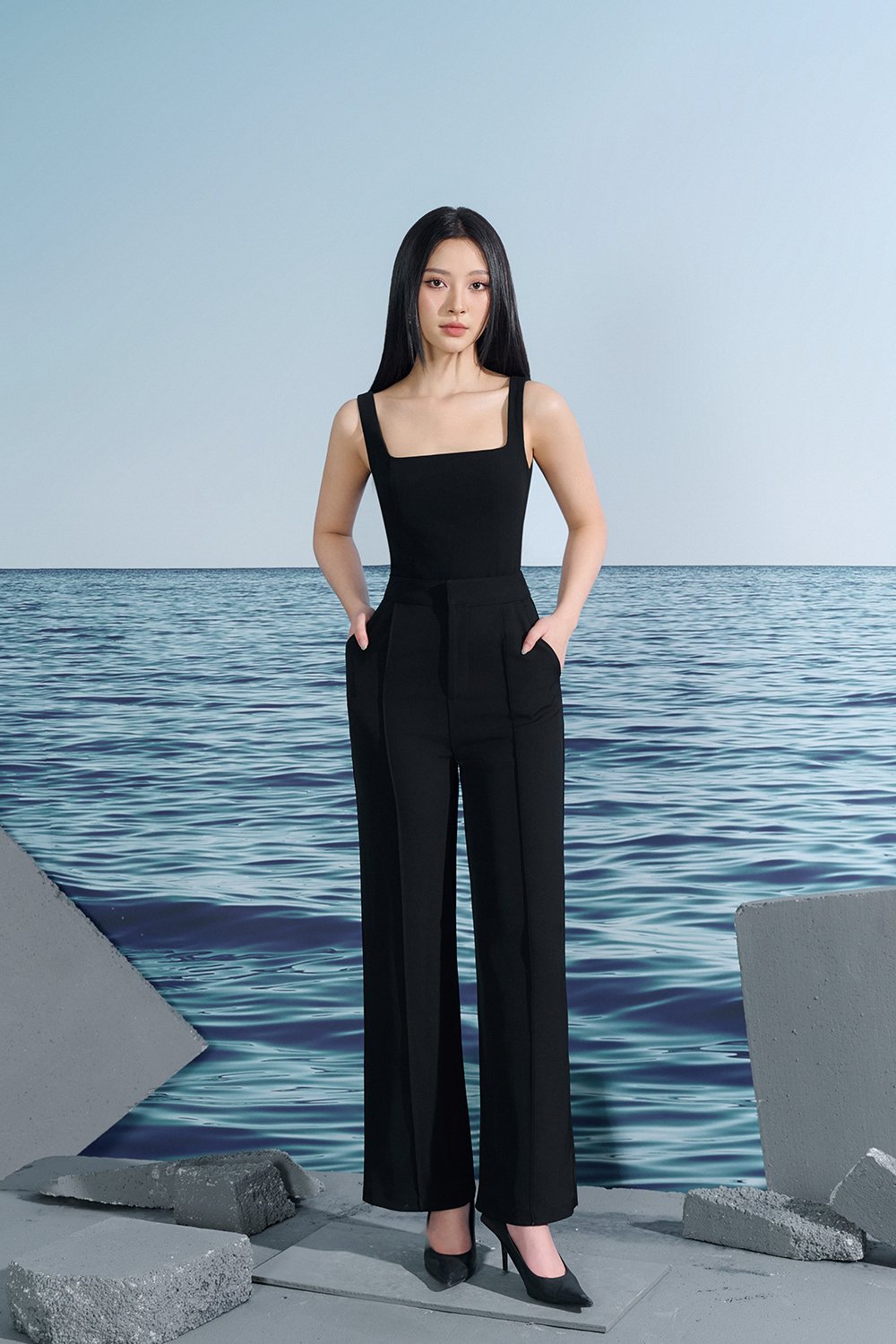 Millicent Straight Leg Pant In Classic Black