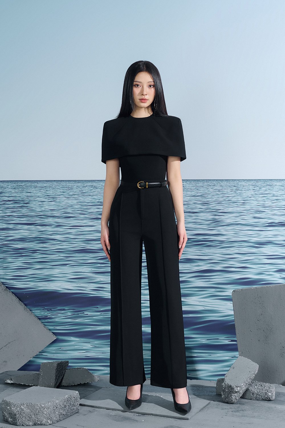 Millicent Straight Leg Pant In Classic Black