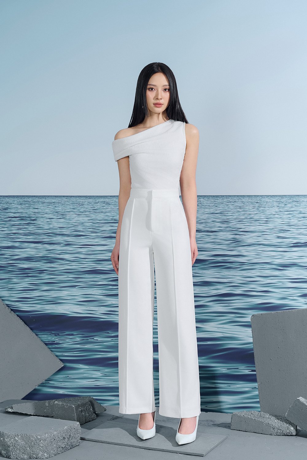 Millicent Straight Leg Pant In Iconic White