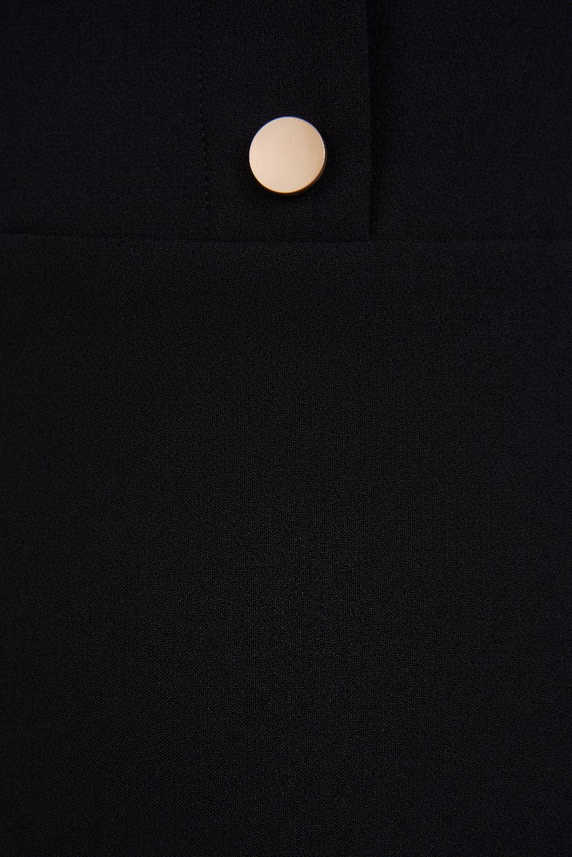 Penelope Tailored Pencil Dress In Classic Black