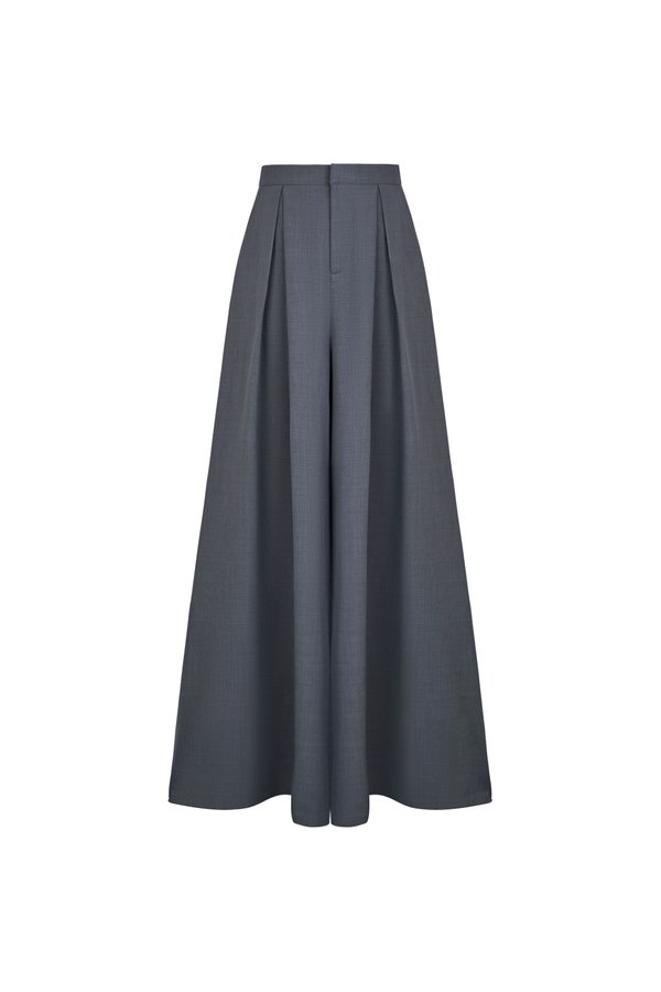Audra Tailored Palazzo Pants In Asher Grey
