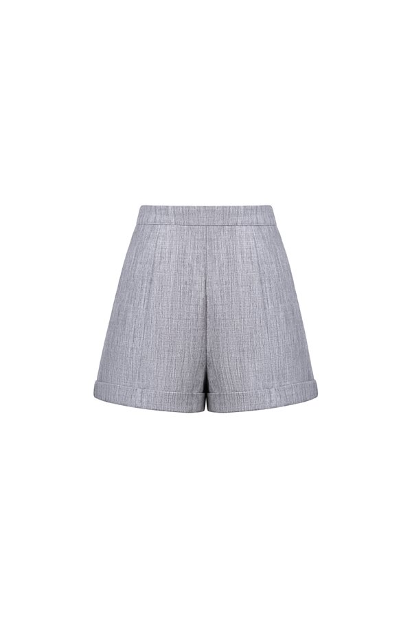 Harper Tailored Shorts In French Grey