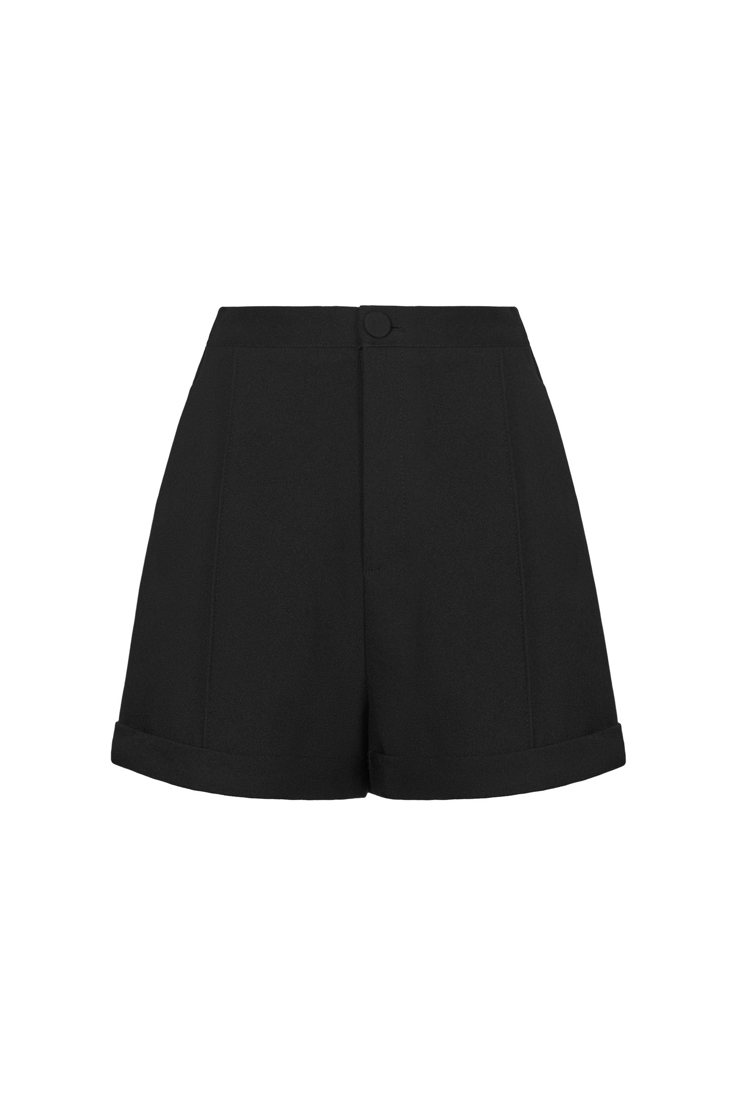 Jordyn Pintuck Shorts In Classic Black