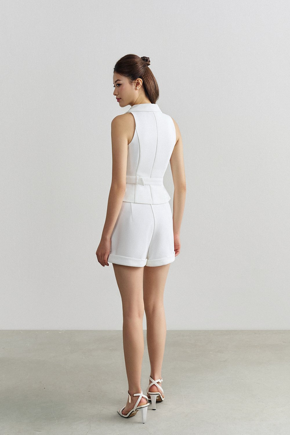 Jordyn Pintuck Shorts In Iconic White