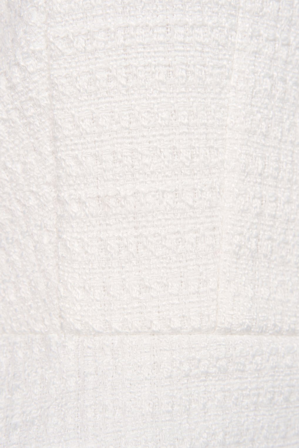 Valeria Peplum Tweed Top In Iconic White