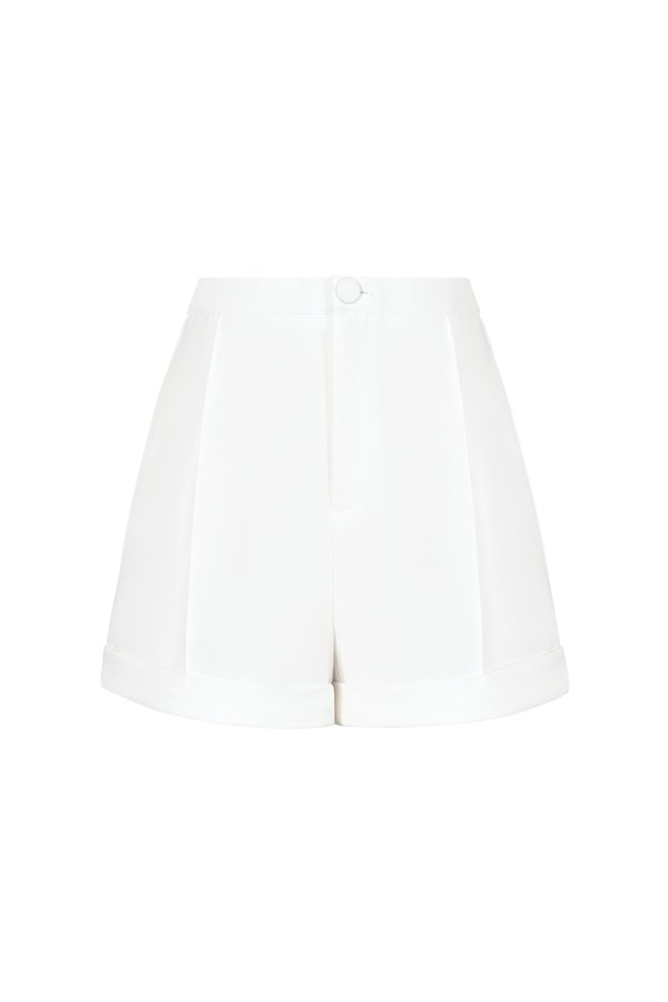 Jordyn Pintuck Shorts In Iconic White