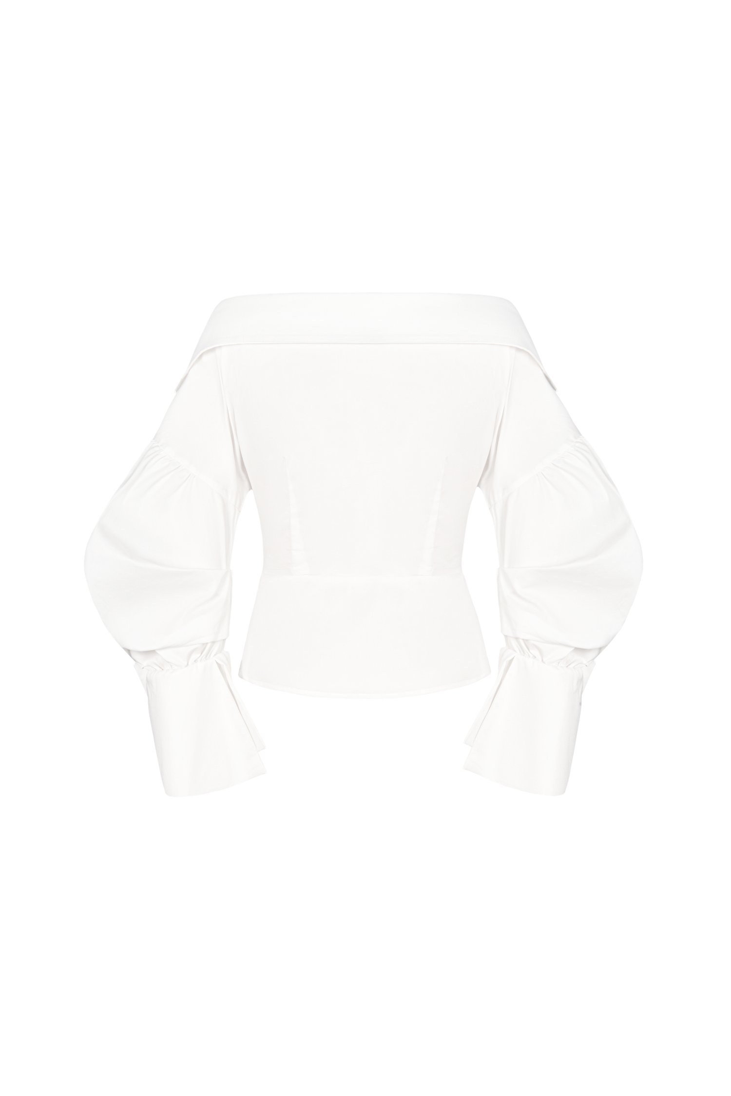 Brooke V-neck Lapel Shirt in Iconic White