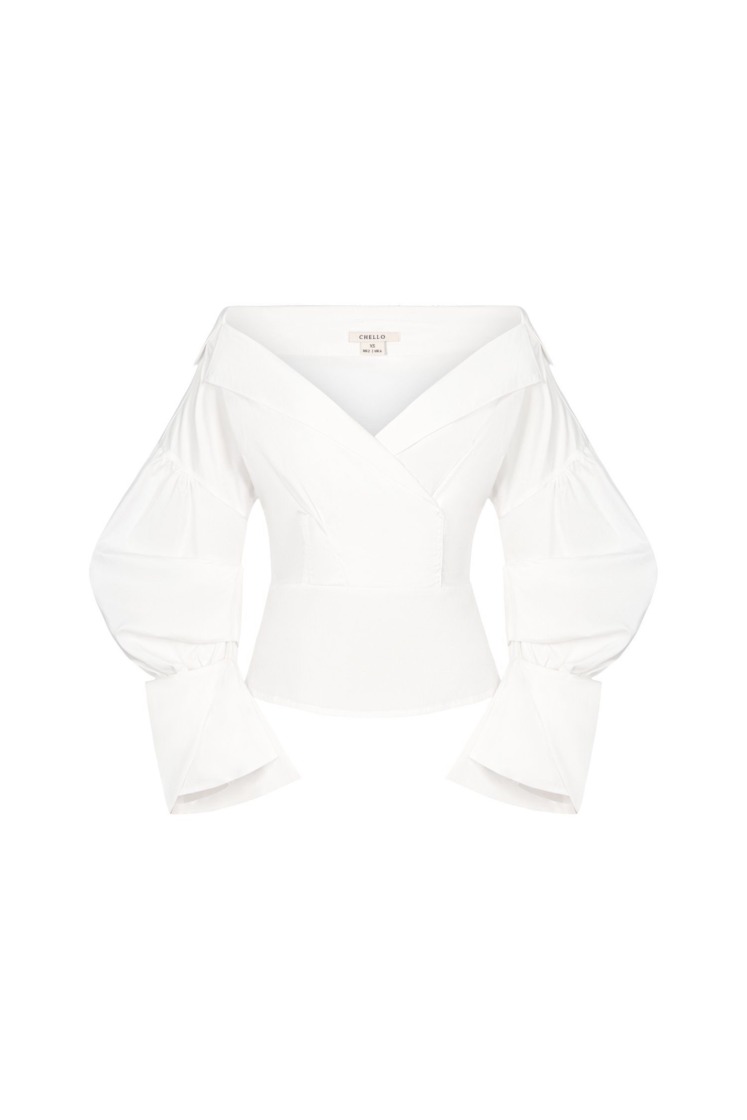 Brooke V-neck Lapel Shirt in Iconic White