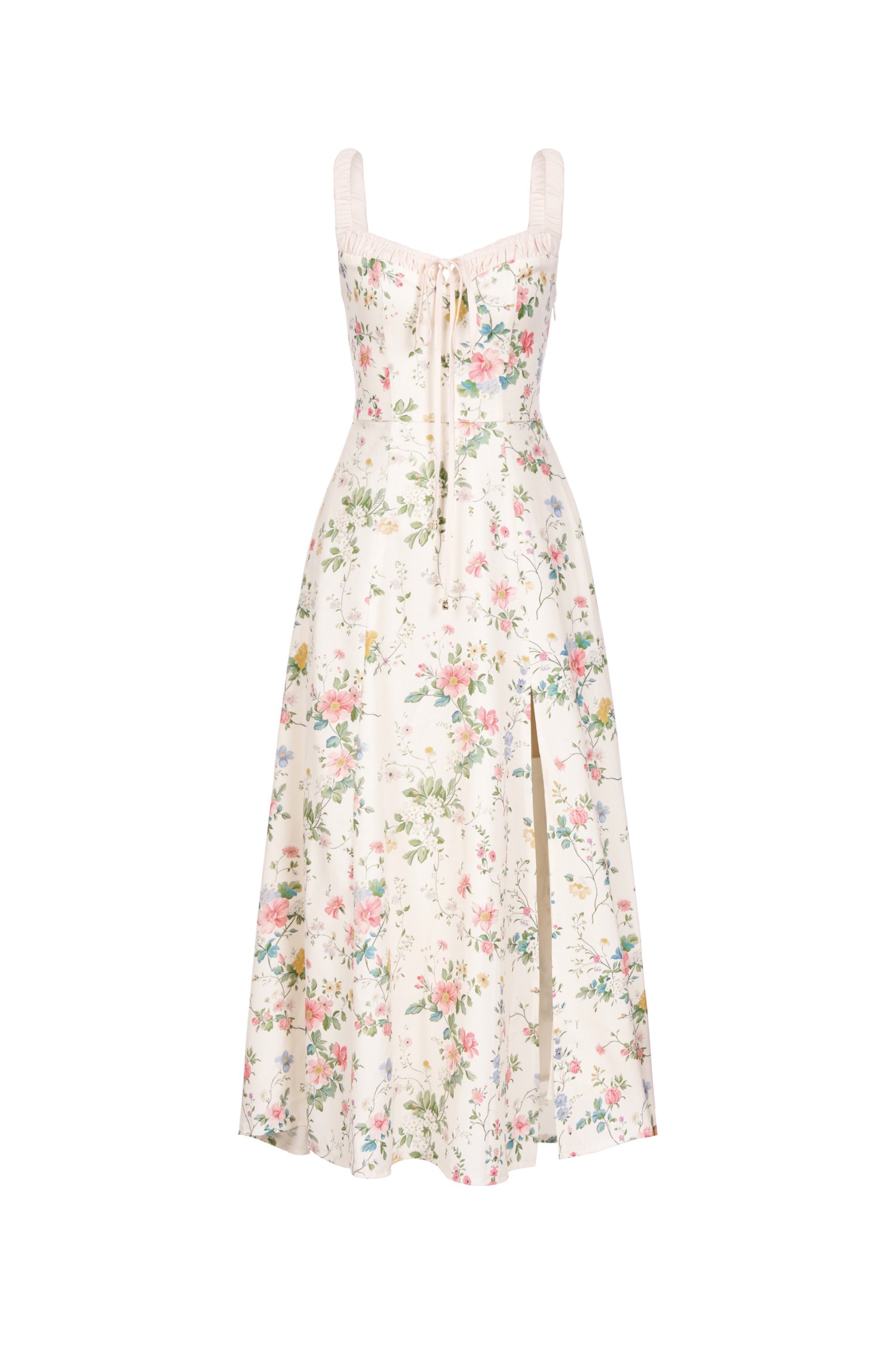 Ottilie Floral Midi Dress in &Eacute;treinte Fleurieie