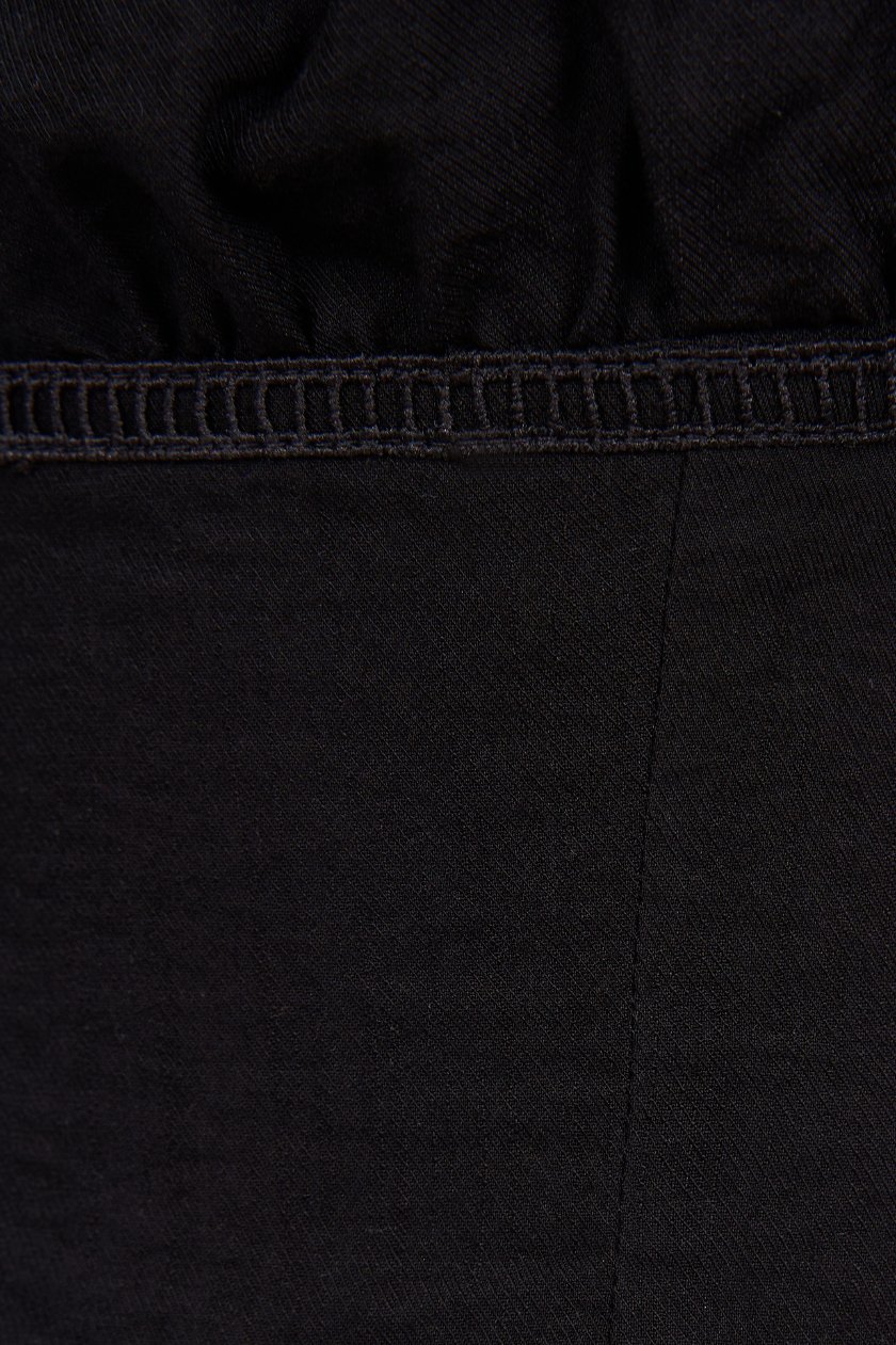 Rochelle Cap Sleeves Ruched Bust Top in Classic Black