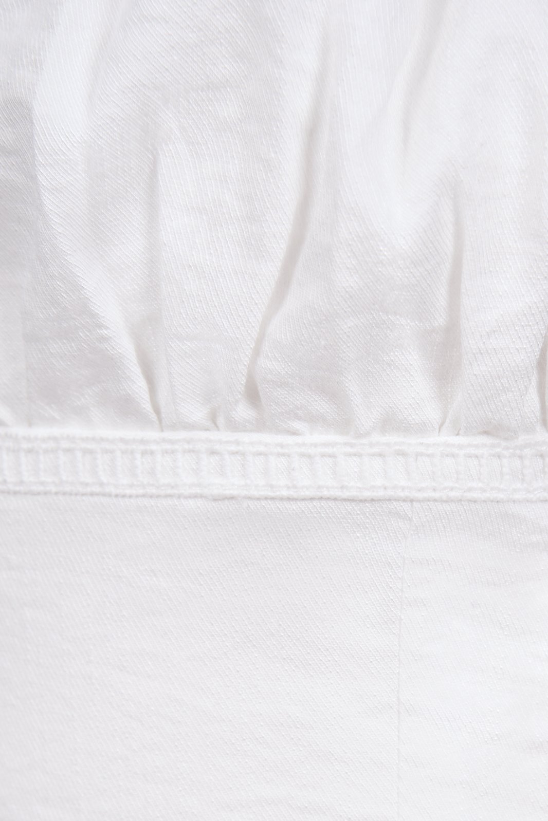 Rochelle Cap Sleeves Ruched Bust Top in Iconic White