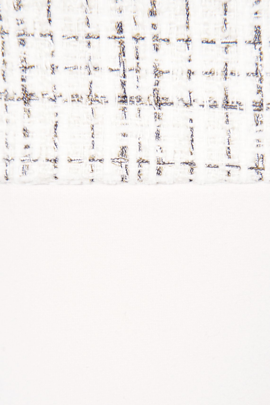 Ynez Tweed Bustier Dress with Ribbon Straps in White Gold Tweed