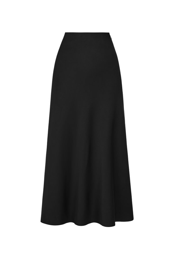 Beau Mermaid Midi Skirt in Classic Black
