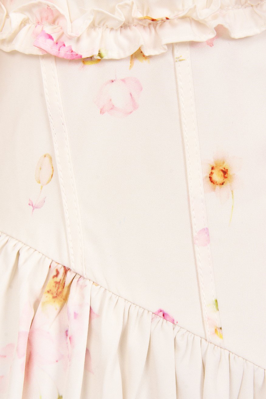 Ang&eacute;lique Sweetheart Ruffle Maxi Dress in Ch&acirc;teau Blossom