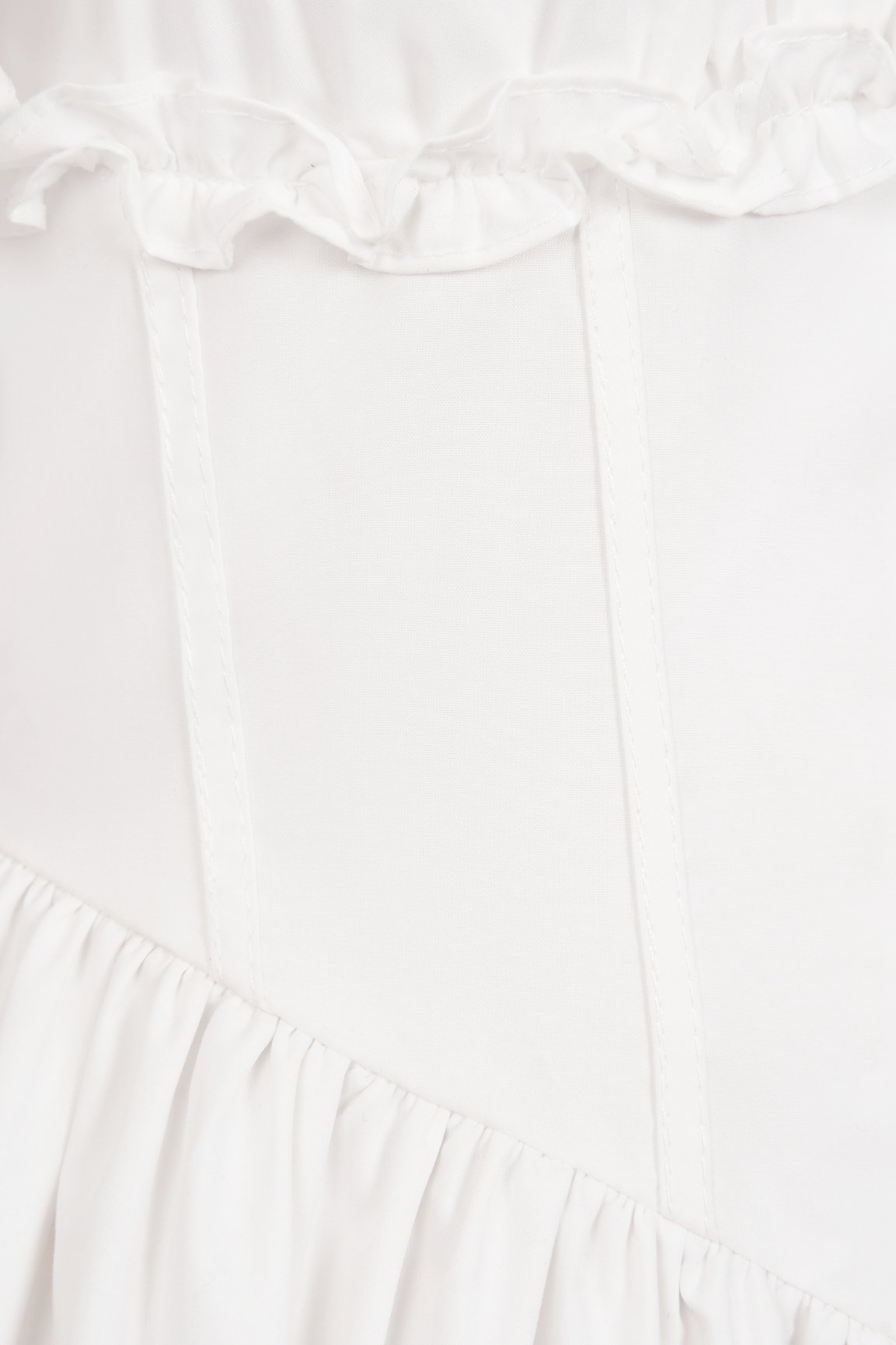 Ang&eacute;lique Sweetheart Ruffle Maxi Dress in Iconic White