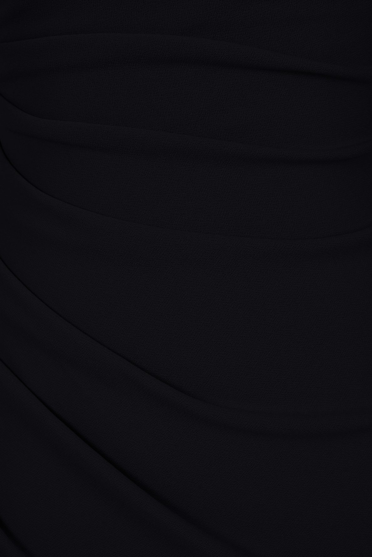 Clea Strappy wide U-neck Padded Ruched Dress in Classic Black