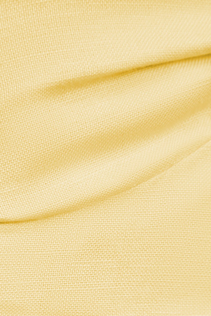 Laurine Sweetheart Puff Sleeves Top in Lemon Chiffon