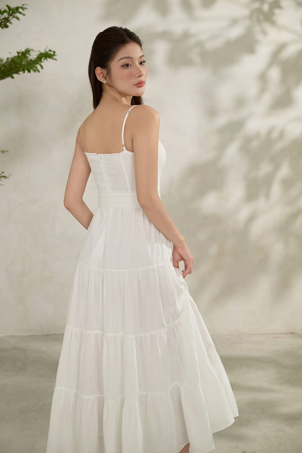 Aerilyn Belted Maxi Dress in Iconic White