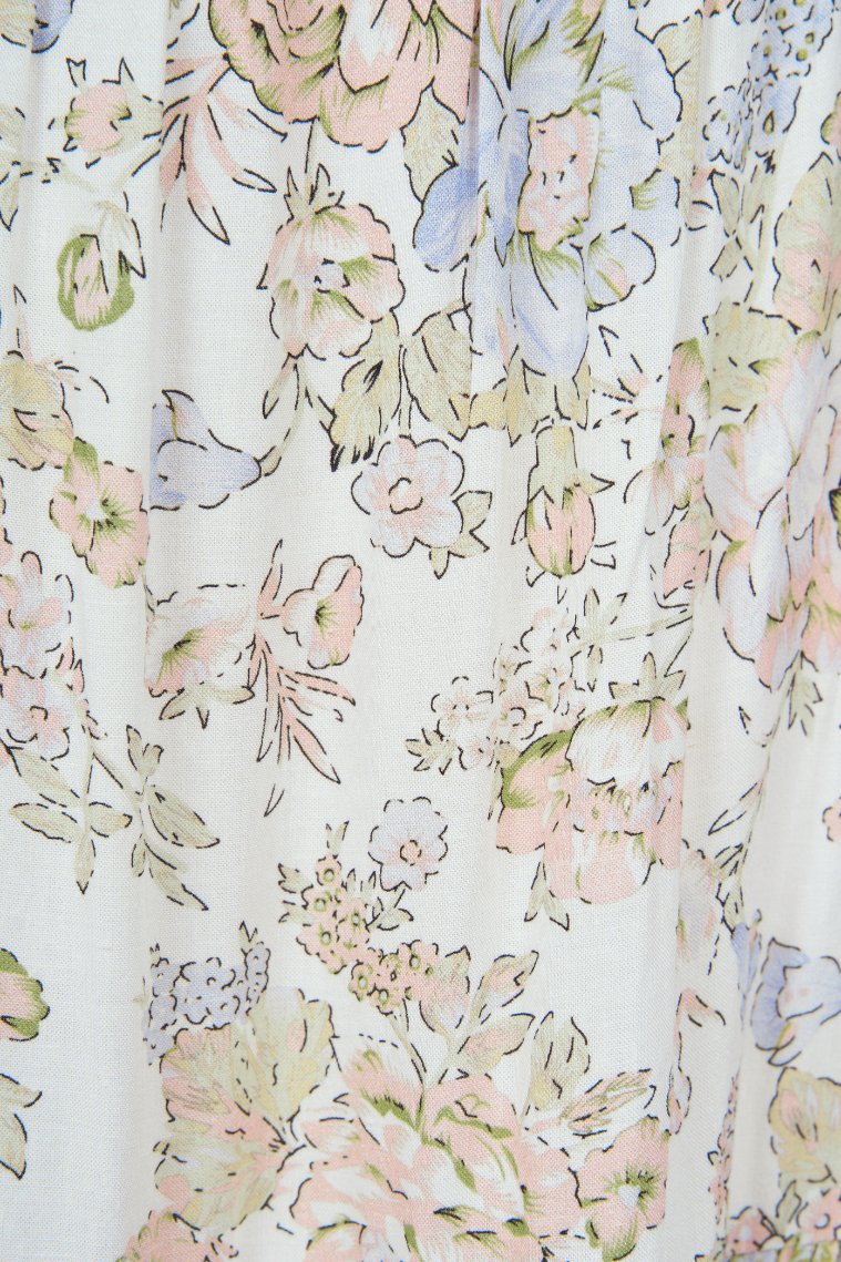 Aerilyn Belted Maxi Dress in Sketchbook Blooms