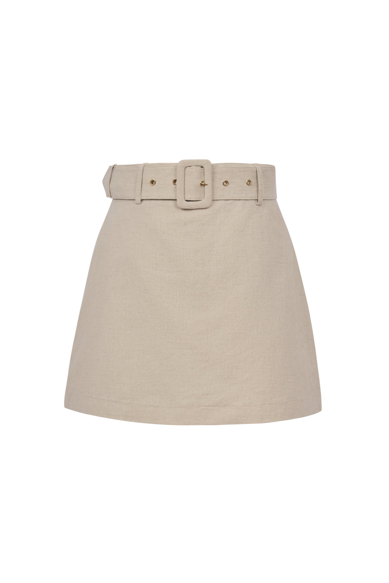 Brienne Belted Skorts in Ecru