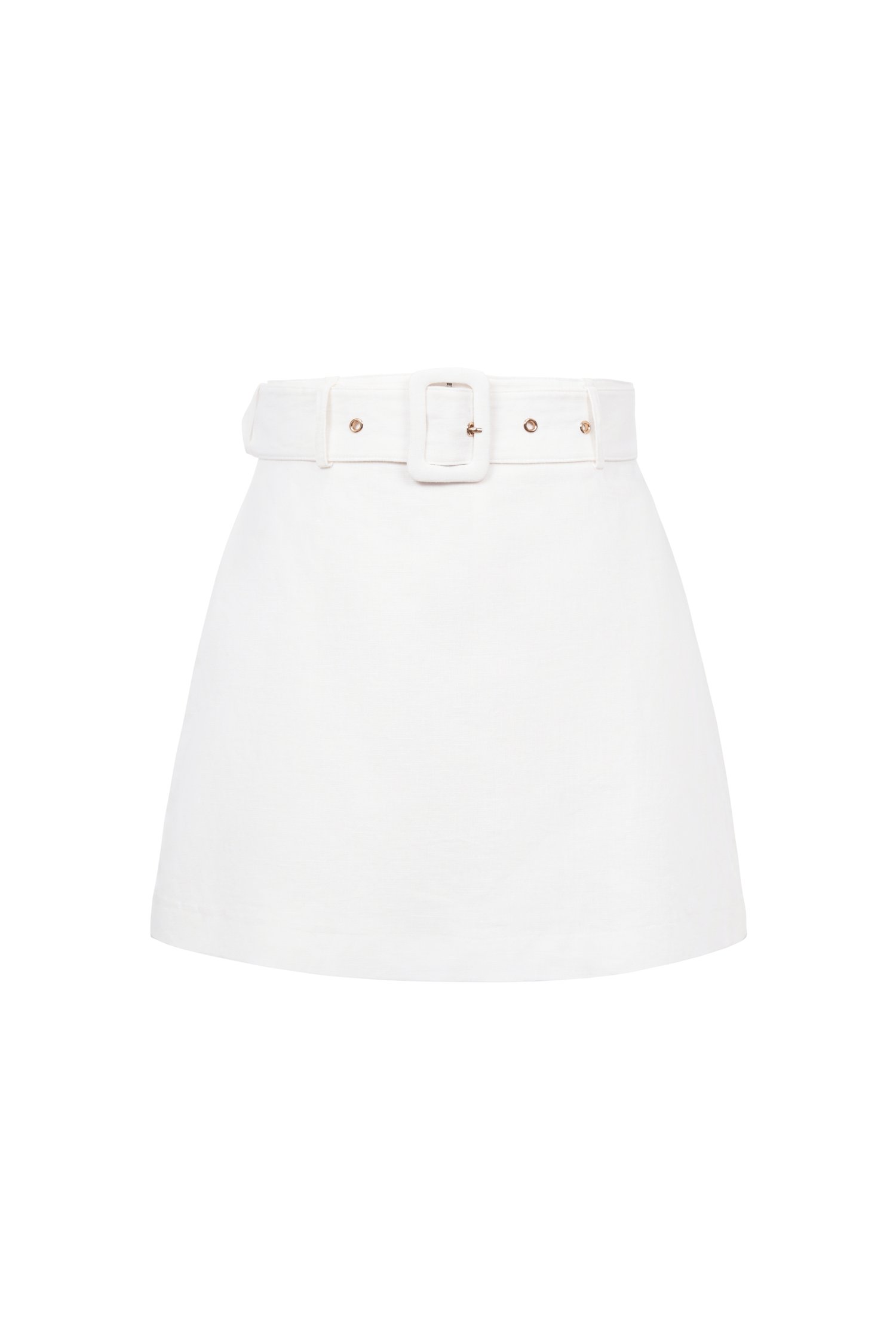 Brienne Belted Skorts in Iconic White