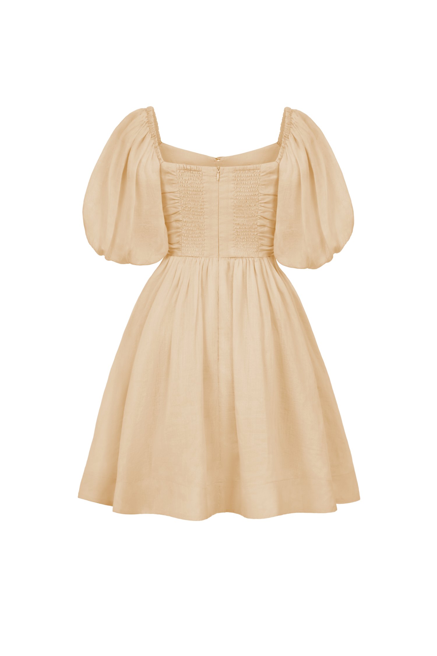 Haven Puff Dreamy Mini Dress in Sunshine Peach
