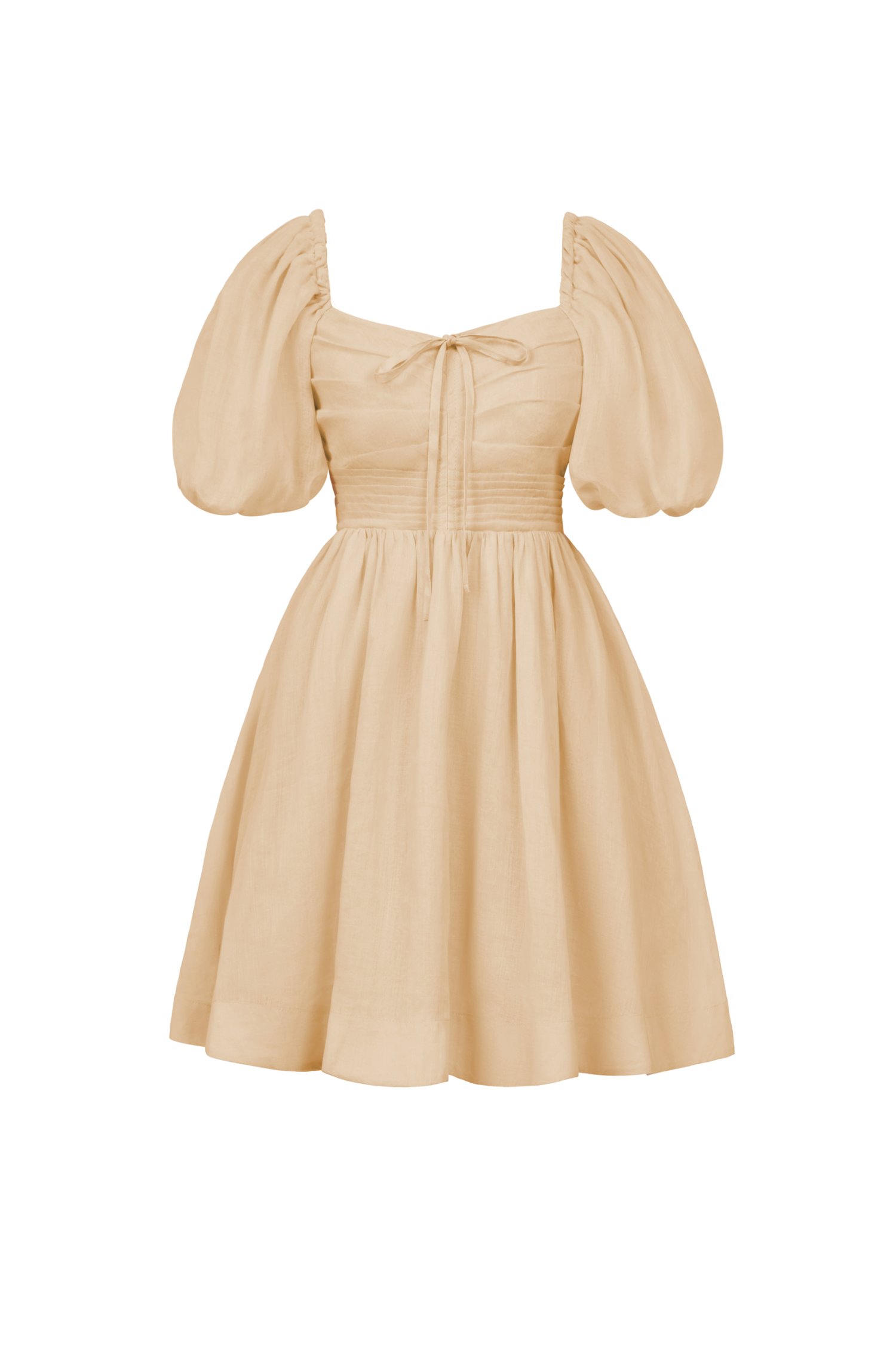 Haven Puff Dreamy Mini Dress in Sunshine Peach