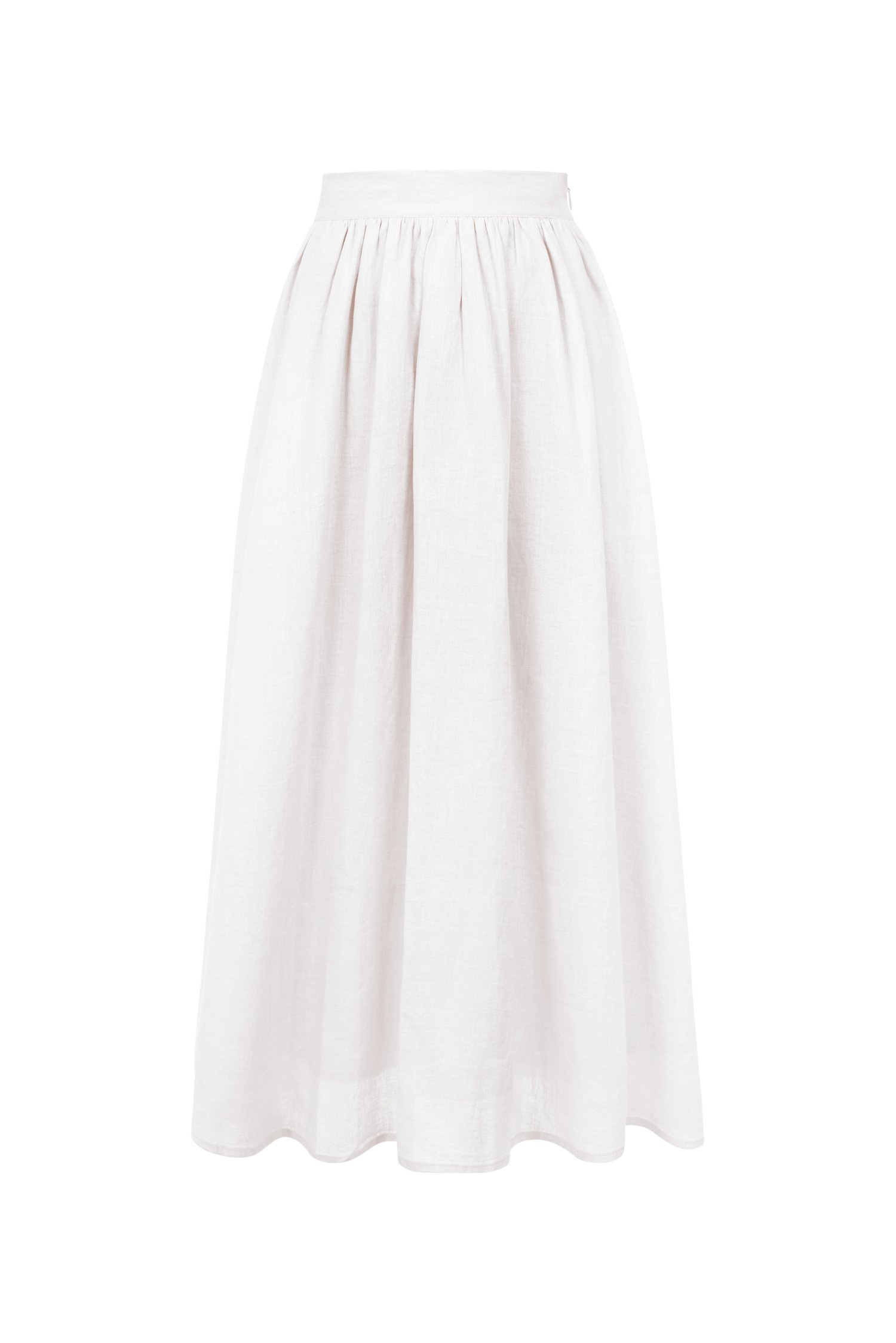 Laurel Voluminous Midi Skirt in Iconic White