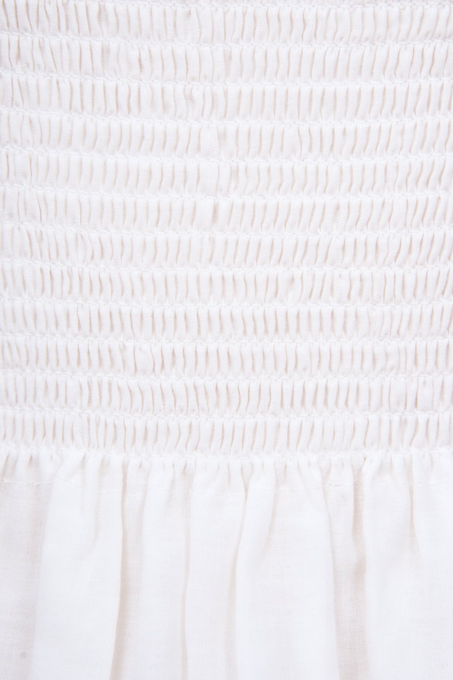 Thalia Shirred Peplum Top in Iconic White