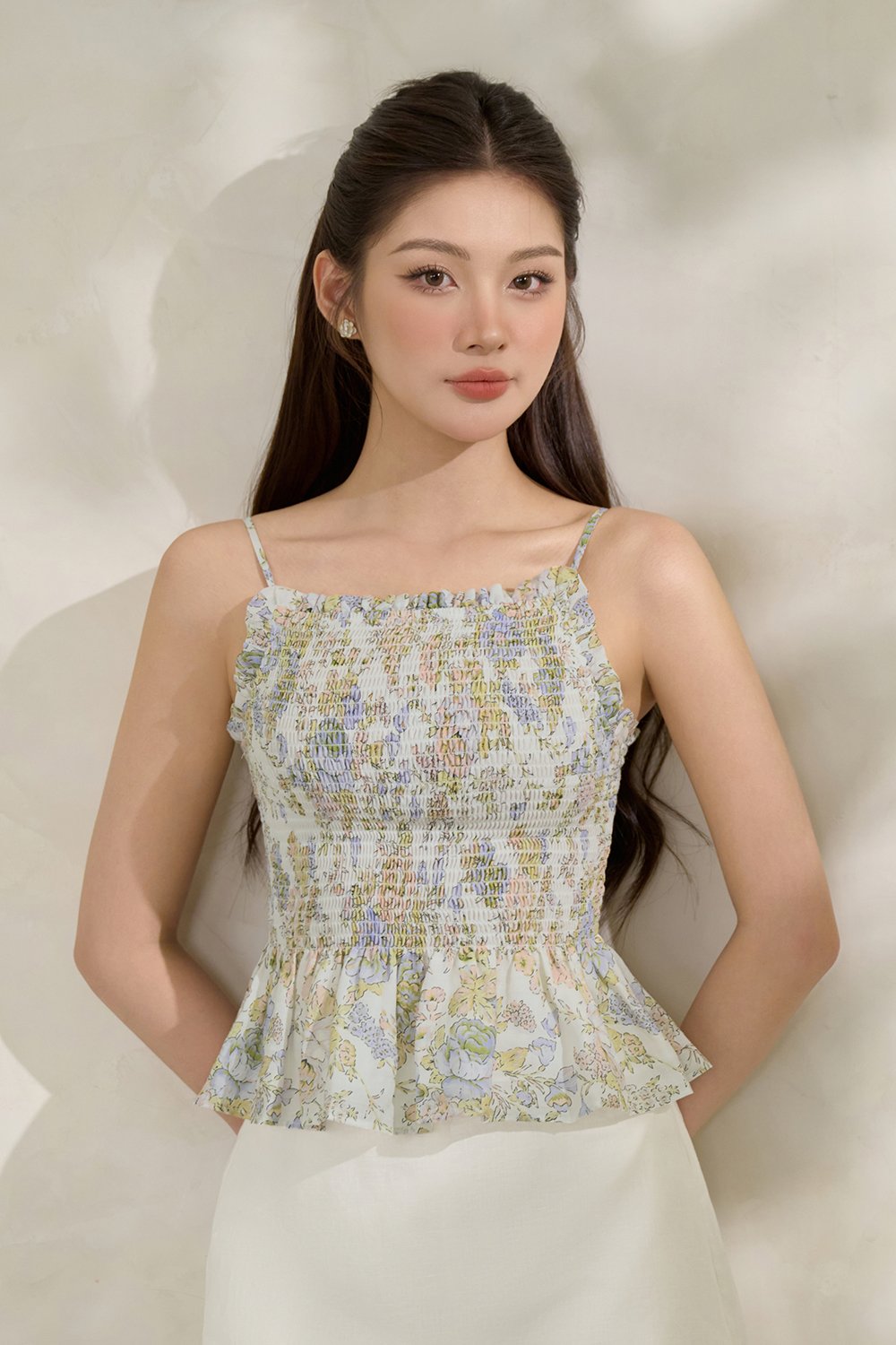 Thalia Top in Sketchbook Blooms and Brienne Skort Set