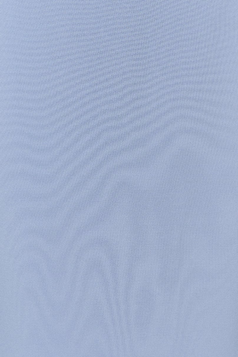 Ellis Peplum Pencil Dress in Dusty Blue