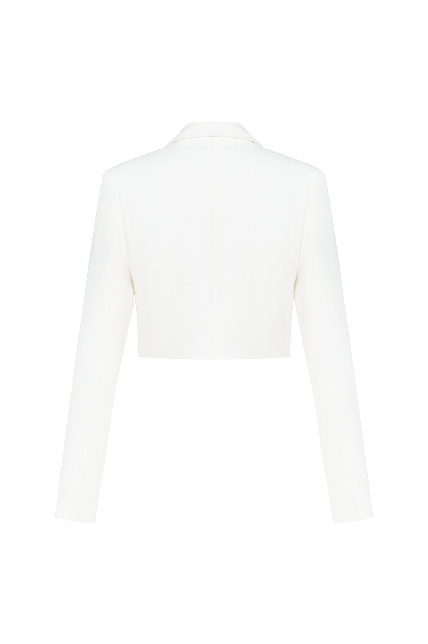 Nova Cropped Blazer In Iconic White