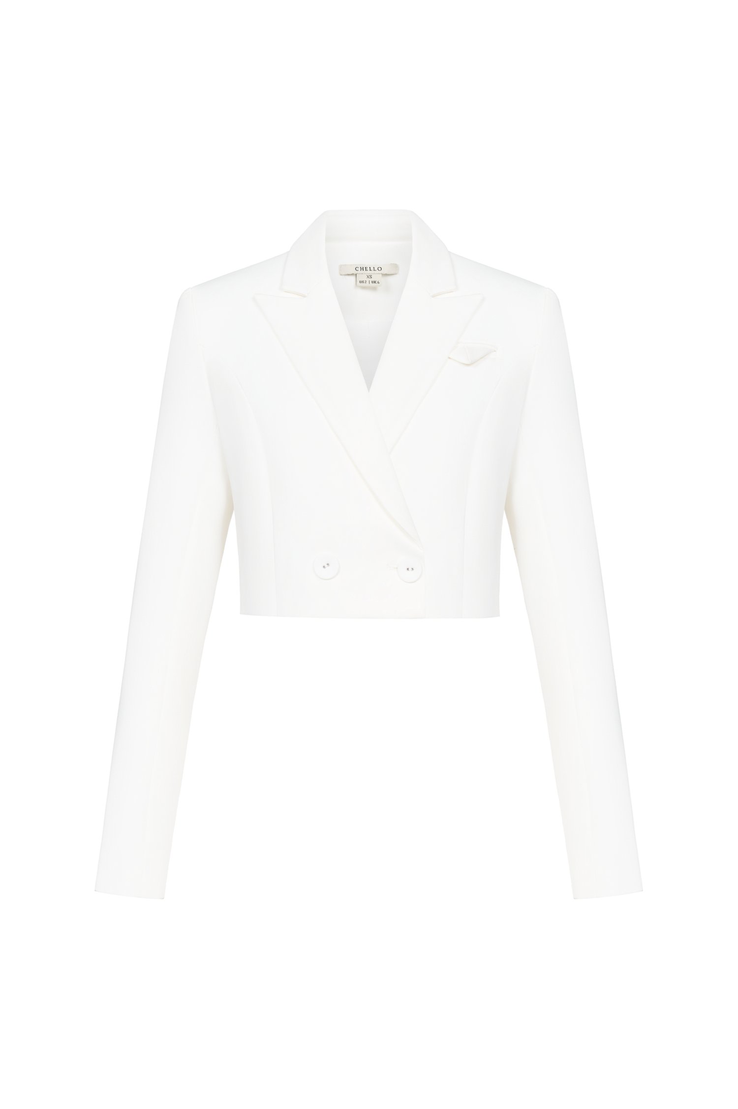 Nova Cropped Blazer In Iconic White