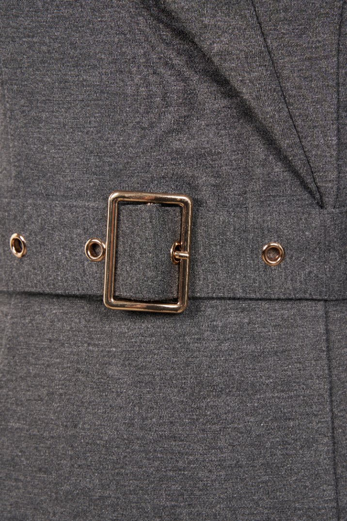 Ariella Tailored Pencil Dress in Grey Marl