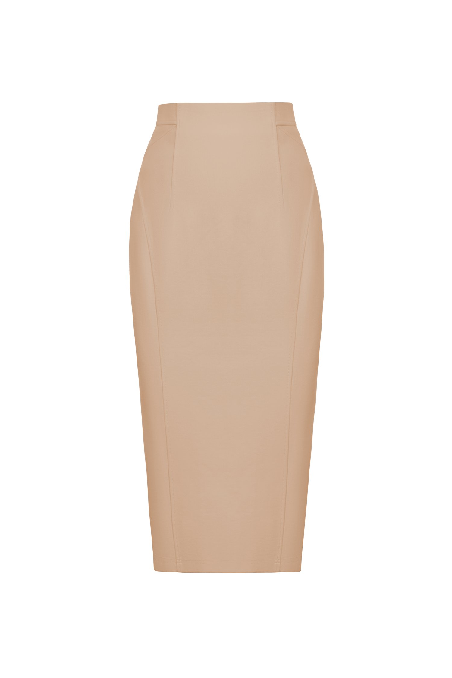 Jaide Tailored Pencil Skirt in Brandy