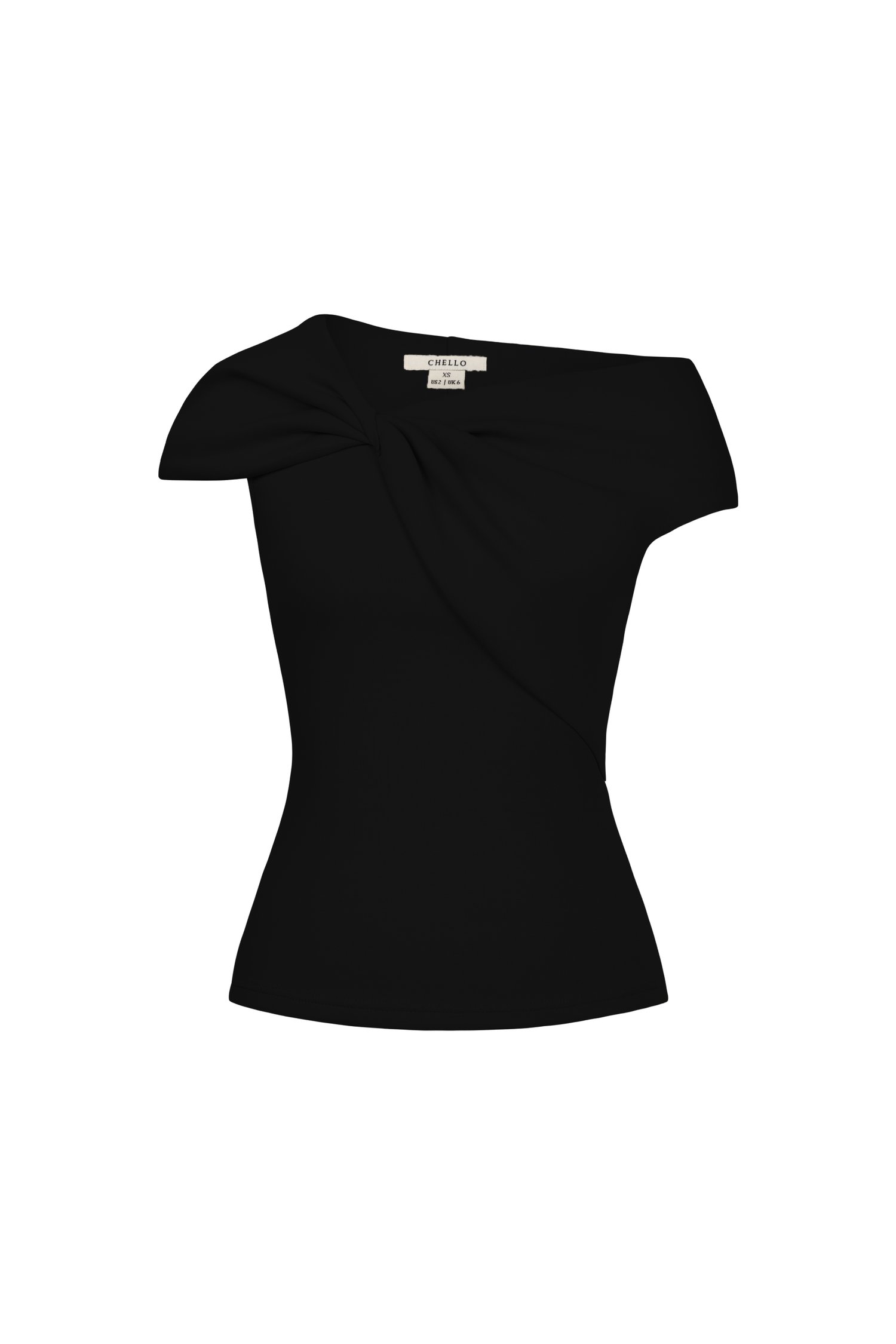 Ruelle Ribbon Off Shoulder Top in Classic Black