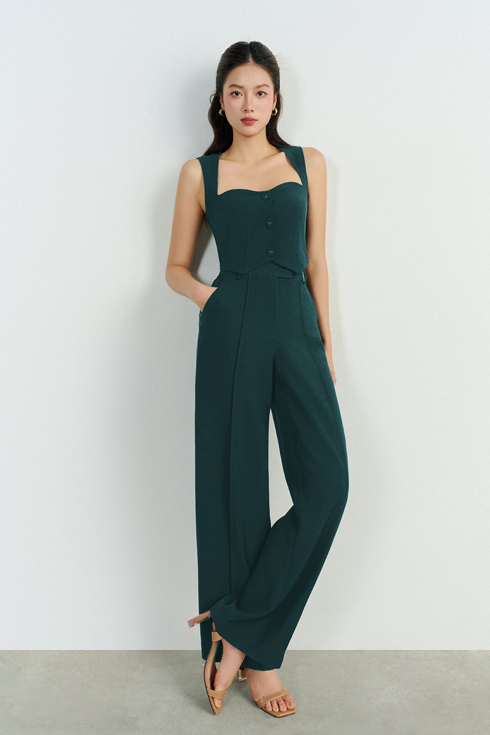 Vianne Straight Leg Pant in Deep Forest