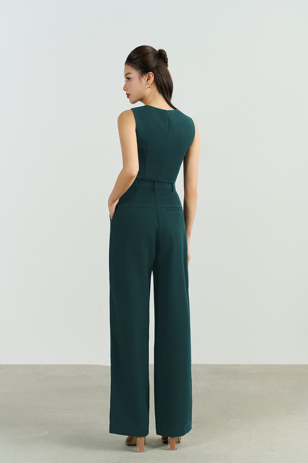 Vianne Straight Leg Pant in Deep Forest