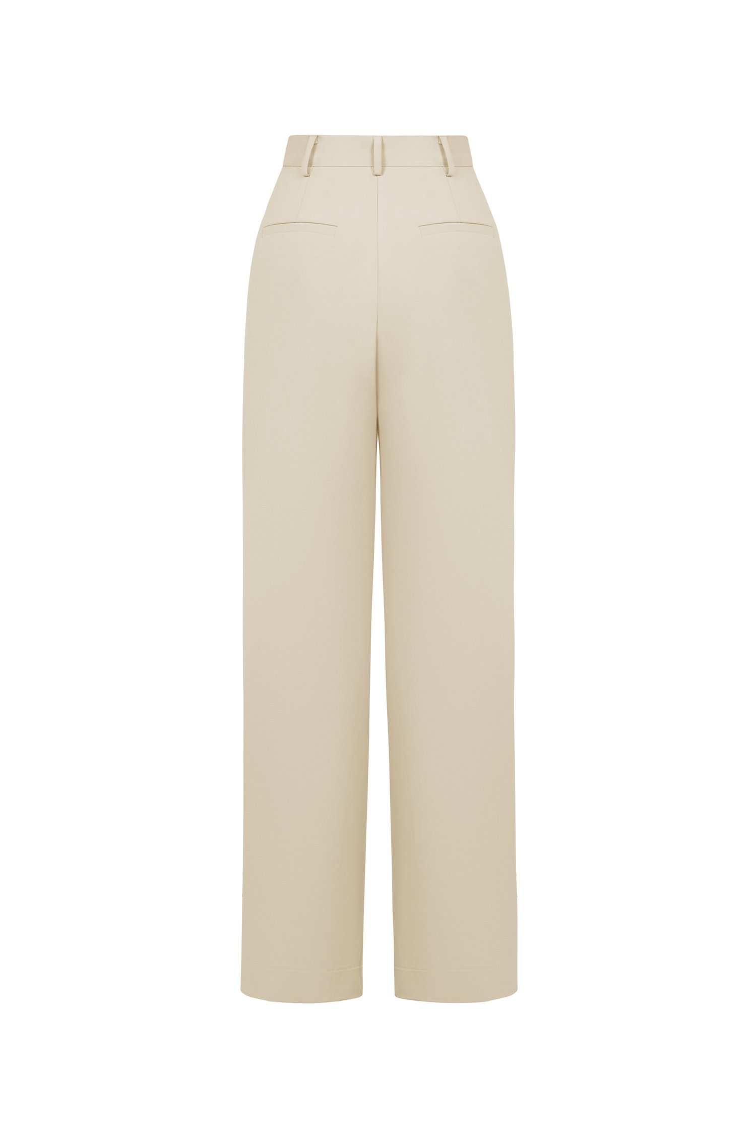 Vianne Straight Leg Pant in Light Cream