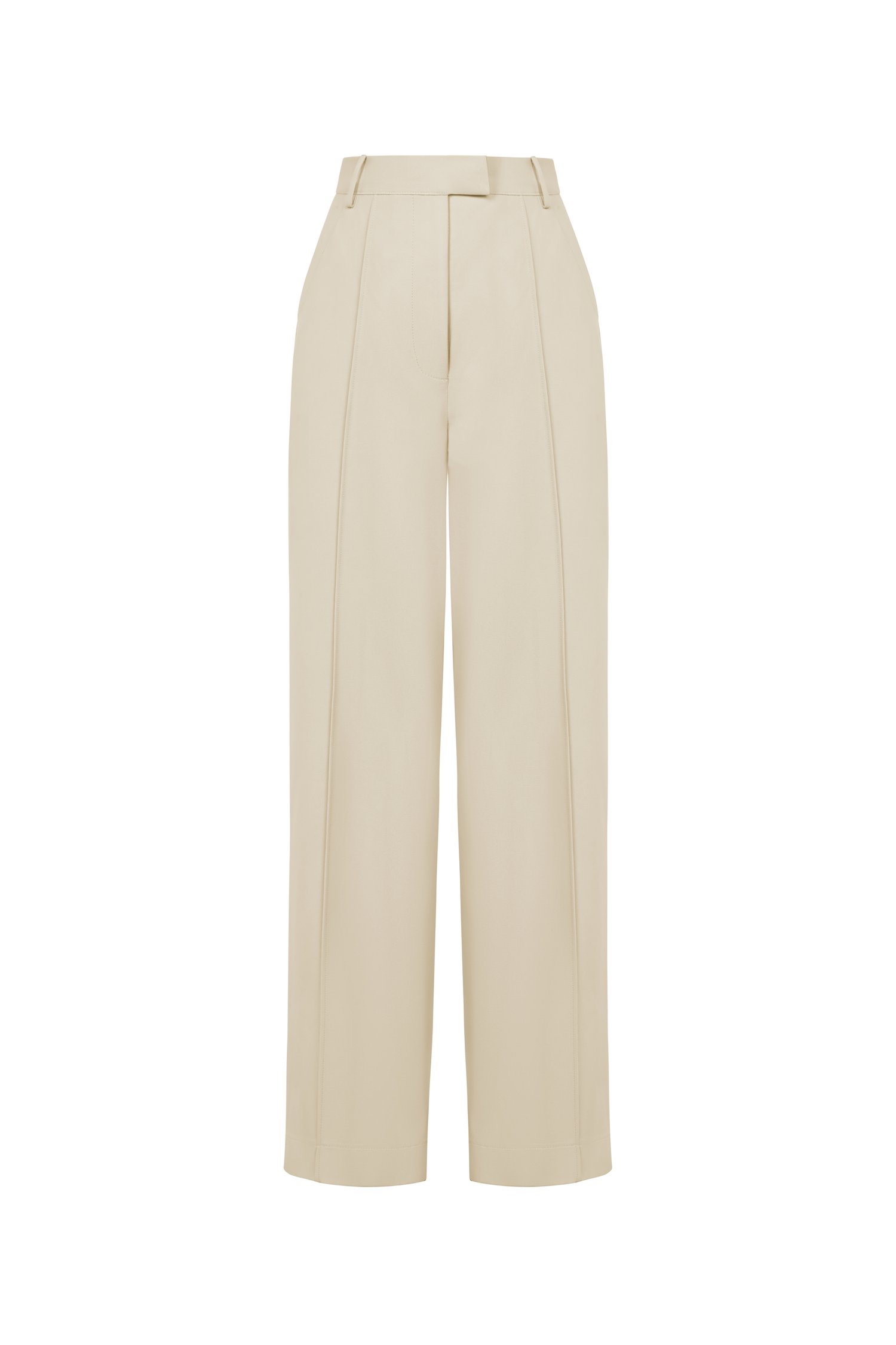 Vianne Straight Leg Pant in Light Cream