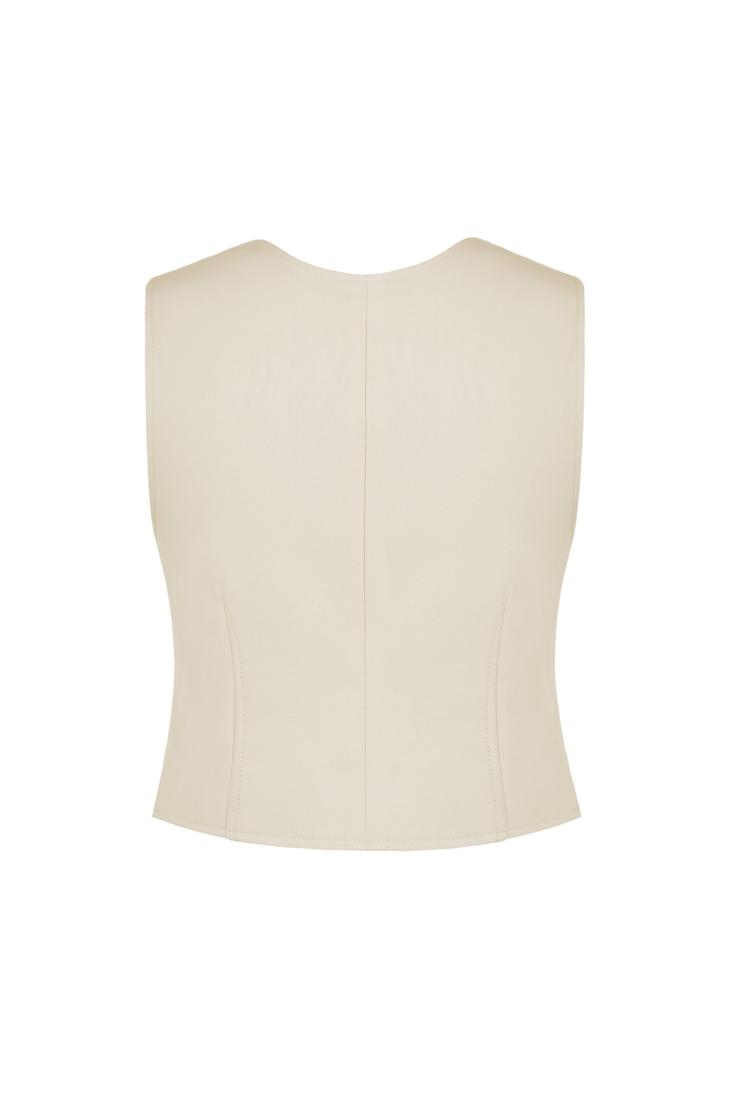 Vianne Vest Cropped Top in Light Cream
