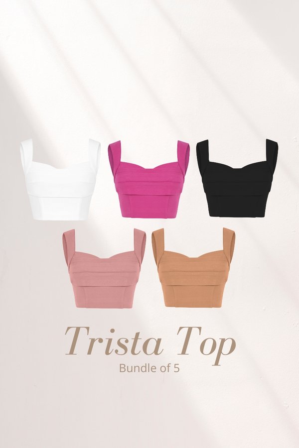 Trista Sweetheart Cropped Top Bundle of 5