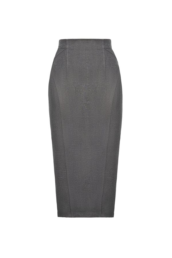 Jaide Tailored Pencil Skirt in Granite