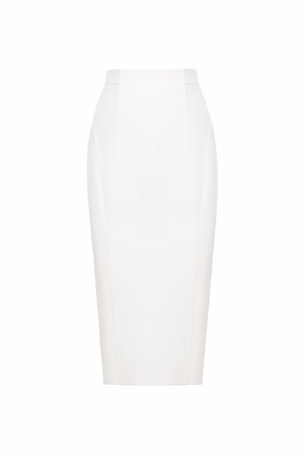 Jaide Tailored Pencil Skirt in Iconic White
