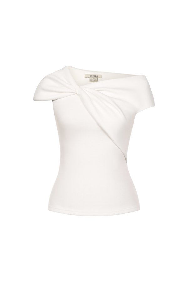 Ruelle Ribbon Off Shoulder Top in Iconic White