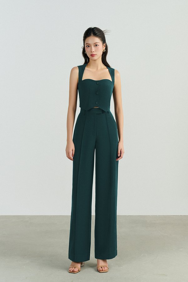 Vianne Straight Leg Pant in Deep Forest