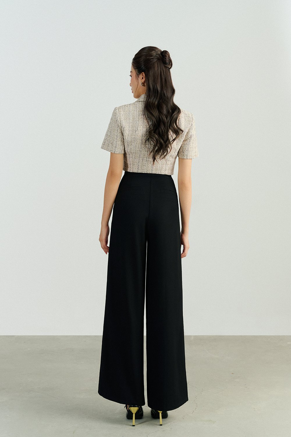 Zaya Palazzo Pant in Classic Black